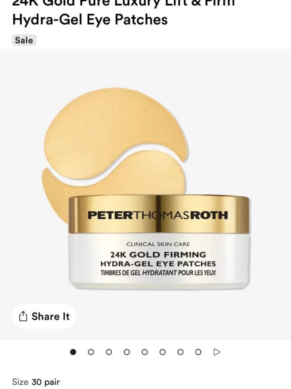 Peter Thomas Roth 24K Gold Firming Hydra-Gel Eye Patches - Gold